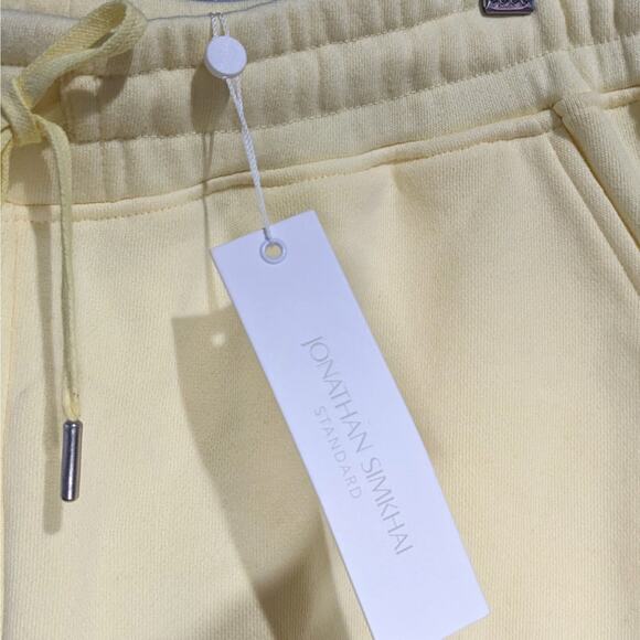 NWT Jonathan Simkhai Standard Evie Terry Sweat Shorts Lemon Women's Size XL - Picture 6 of 10